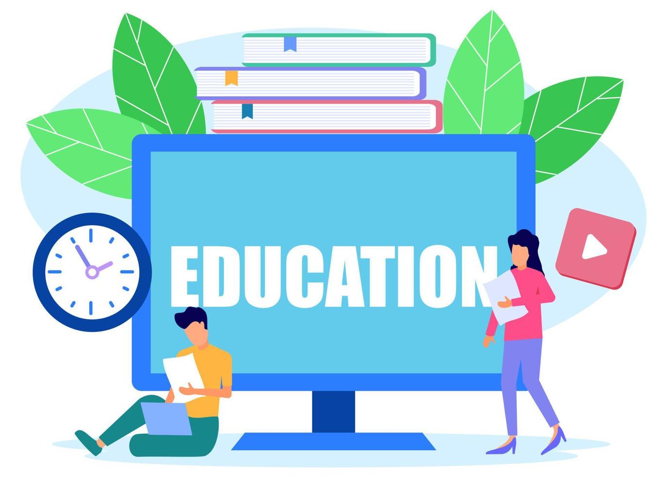 Illustration vector graphic cartoon character of education