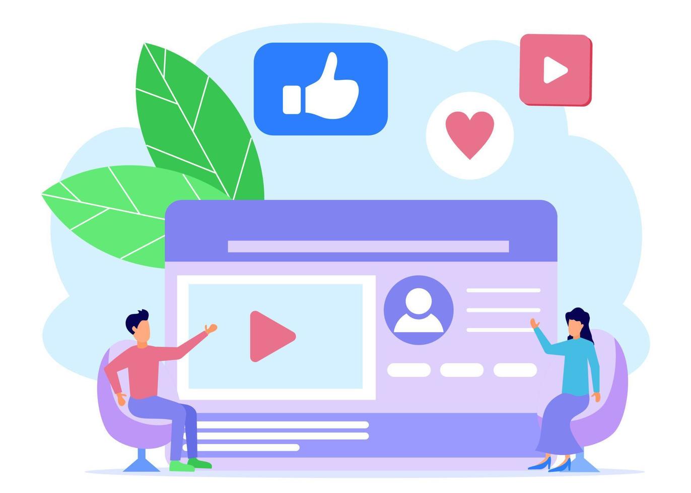 Illustration vector graphic cartoon character of social media