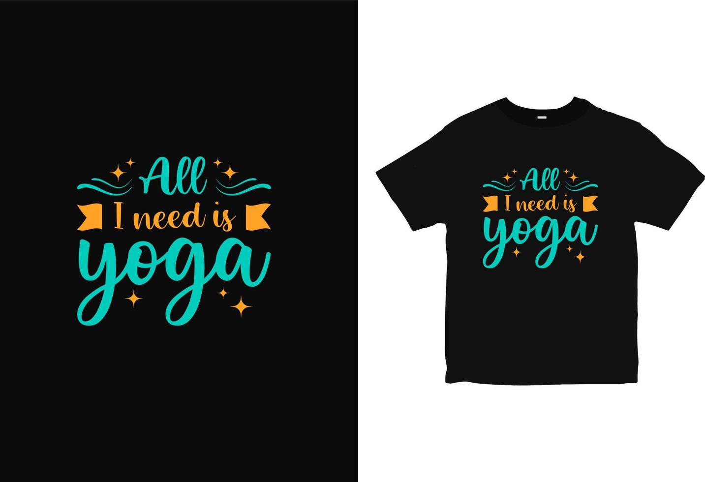 Yoga Typography T-Shirt design, motivation apparel design vector