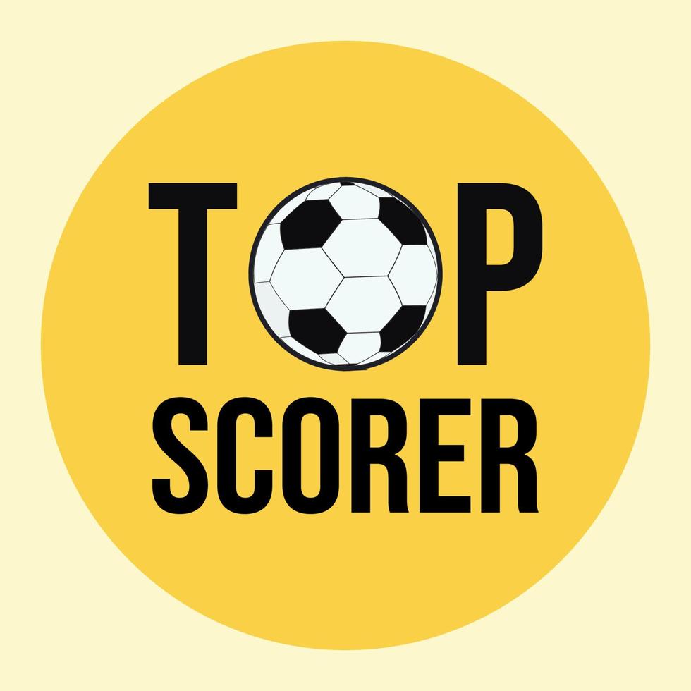 Top Scorer Vector Illustration. Soccer Banner Concept