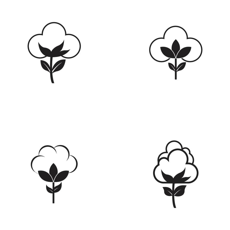 algodón logo plantilla vector símbolo naturaleza
