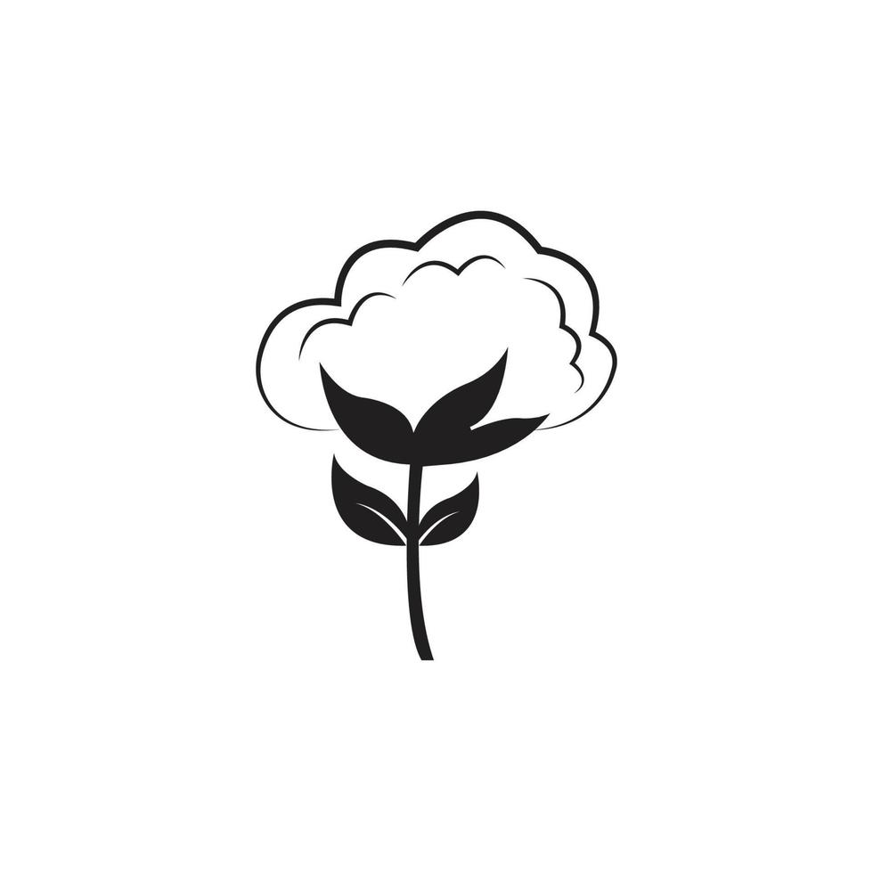 algodón logo plantilla vector símbolo naturaleza