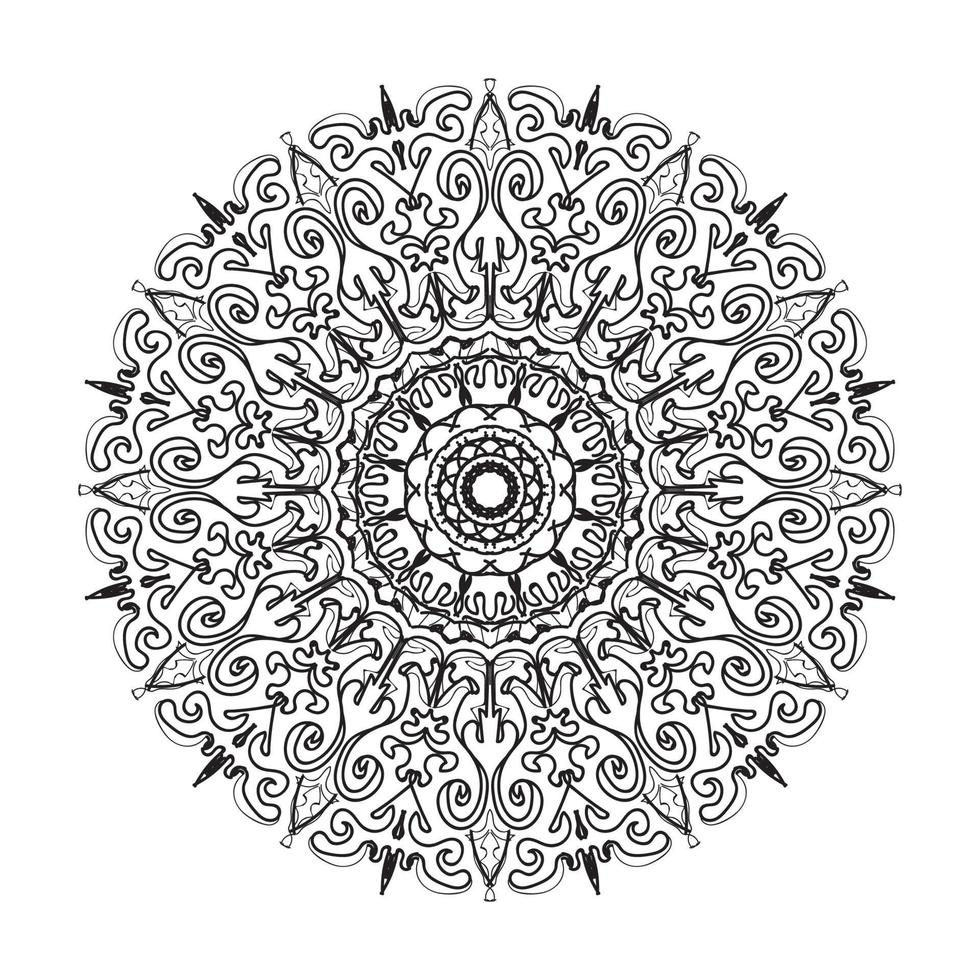 Hand drawn mandala. decoration in ethnic oriental  doodle ornament. vector