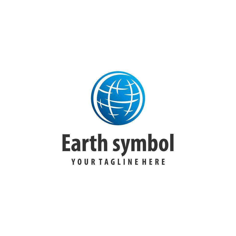 Earth logo template. Globe sign. Inspiration logo design vector