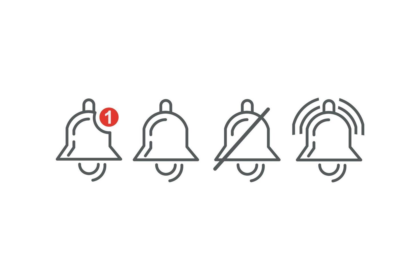 bell icon notifikation vector