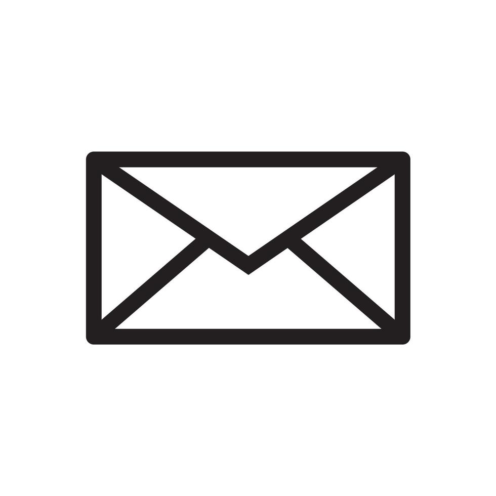 Outline email icon isolated on grey background. Open envelope pictogram. Line mail symbol for website design, mobile application, ui. Vector illustration. Eps10