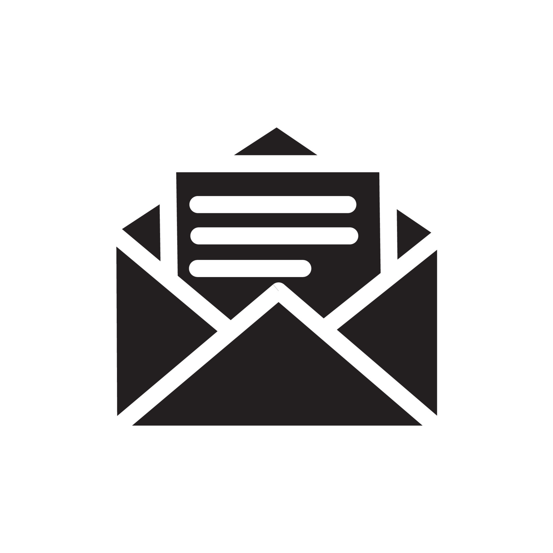 Outline email icon isolated on grey background. Open envelope pictogram.  Line mail symbol for website design, mobile application, ui. Vector  illustration. Eps10 6417311 Vector Art at Vecteezy