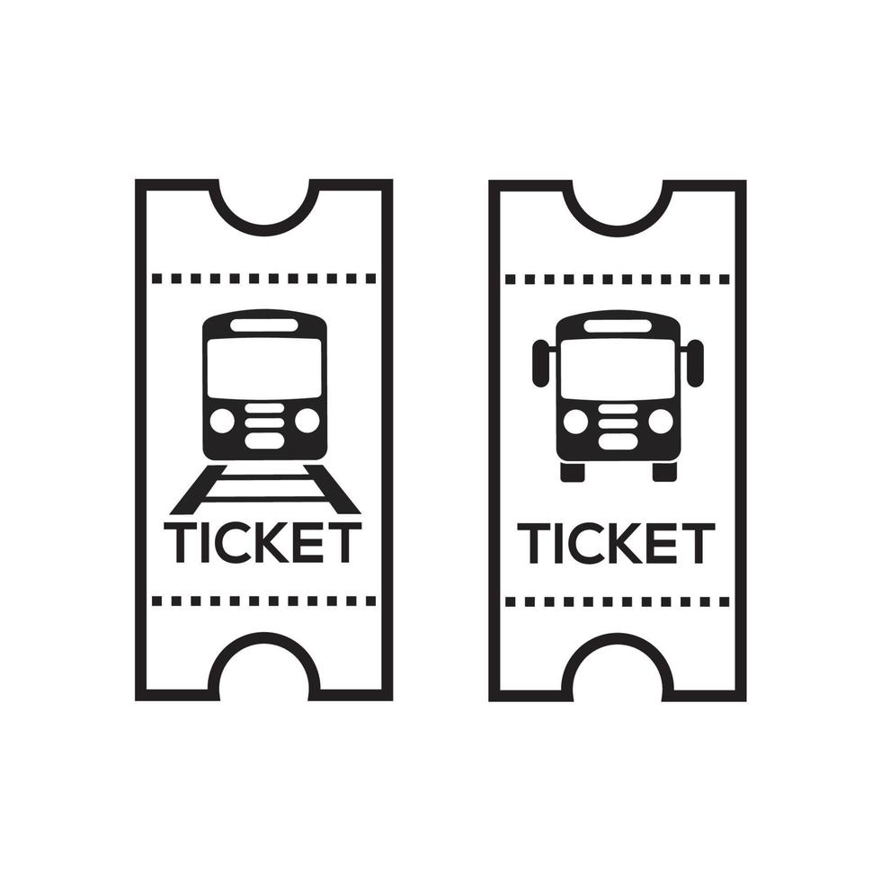 Train ticket icon with shadow vector