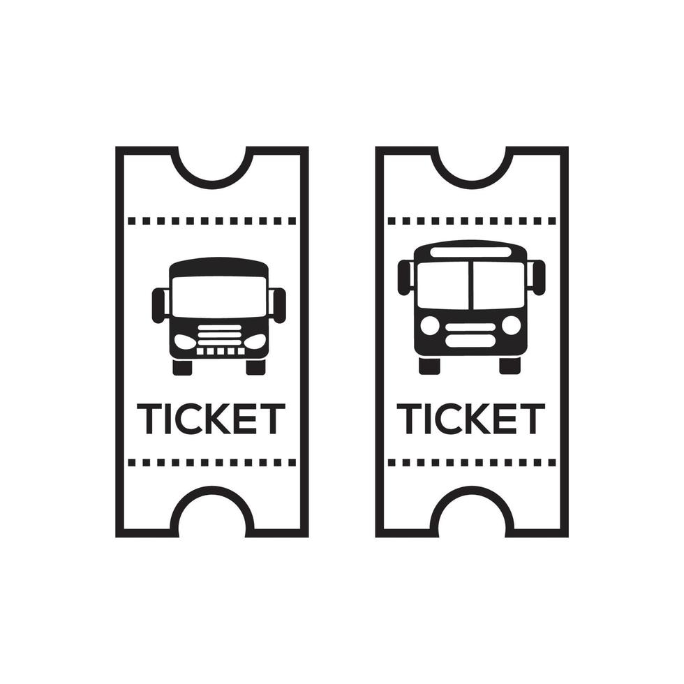 contorno billete de autobús icono ilustración vector símbolo