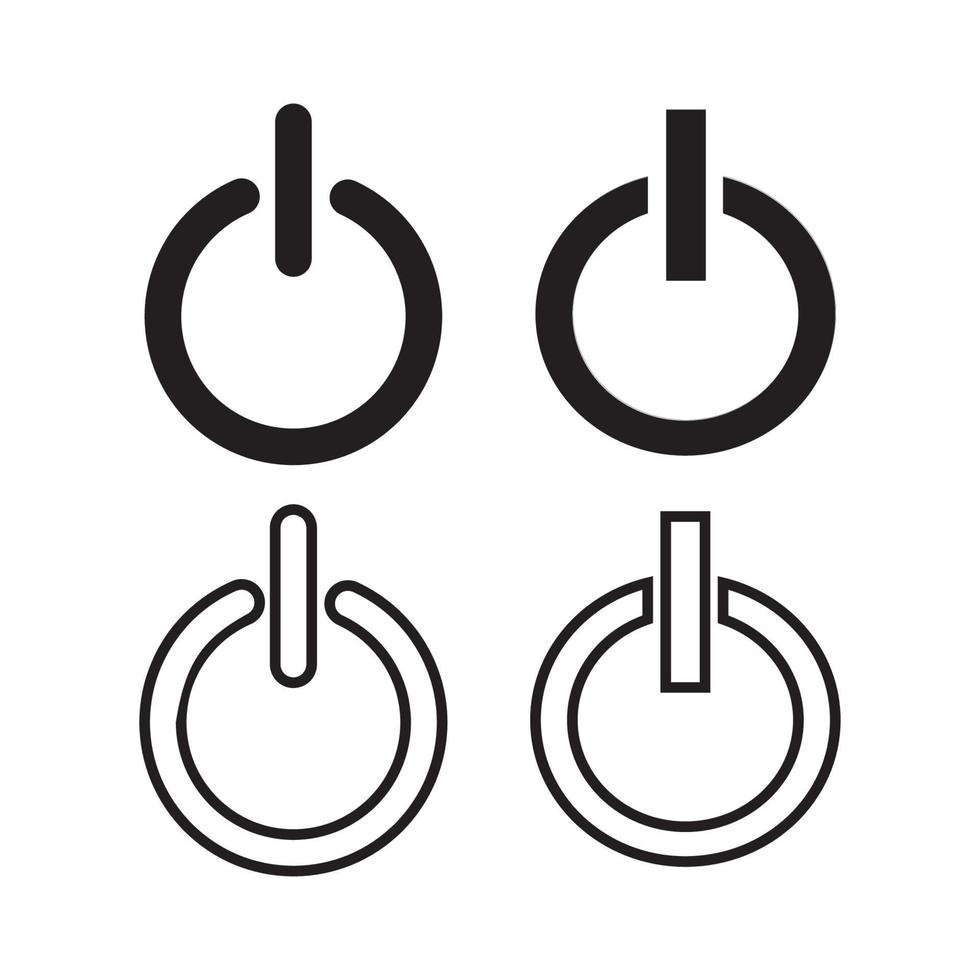 Icon button on-off. vector