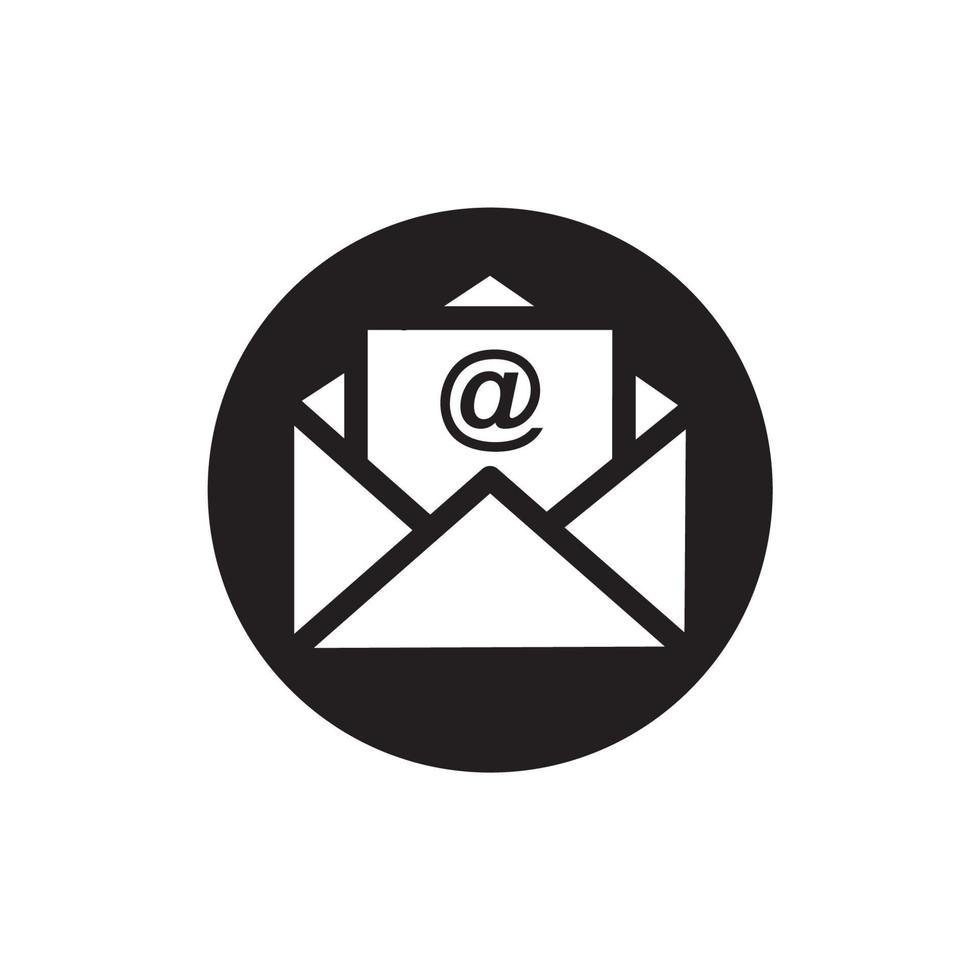 Email icon. Envelope Mail services. Contacts message send letter isolated flat vector