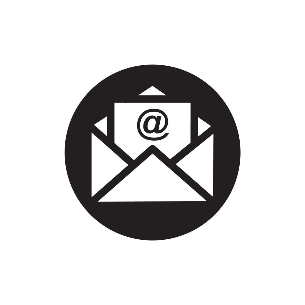 icono de correo electrónico. servicios de correo de sobres. contactos mensaje enviar carta plano aislado vector