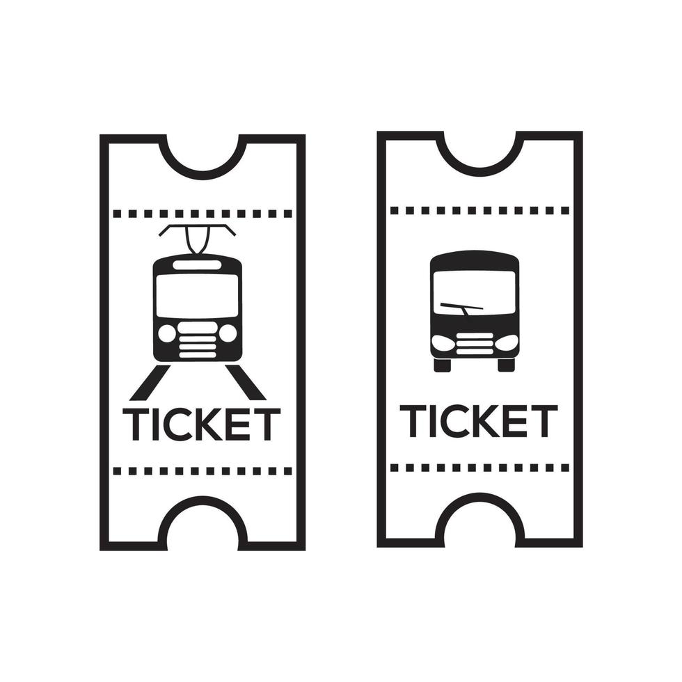 Train ticket icon with shadow vector