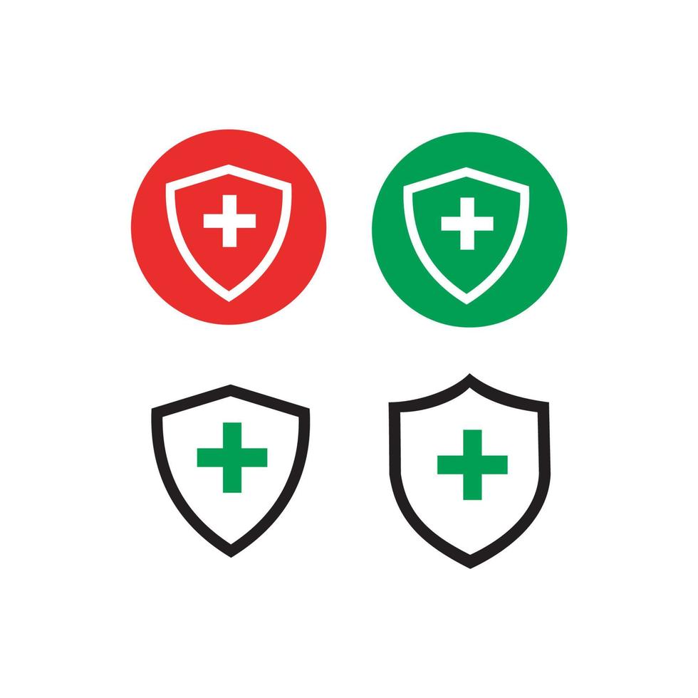 conjunto de iconos de escudo de seguridad, logotipos de escudos de seguridad con marca de verificación y candado. símbolos de escudo de seguridad. ilustración vectorial vector