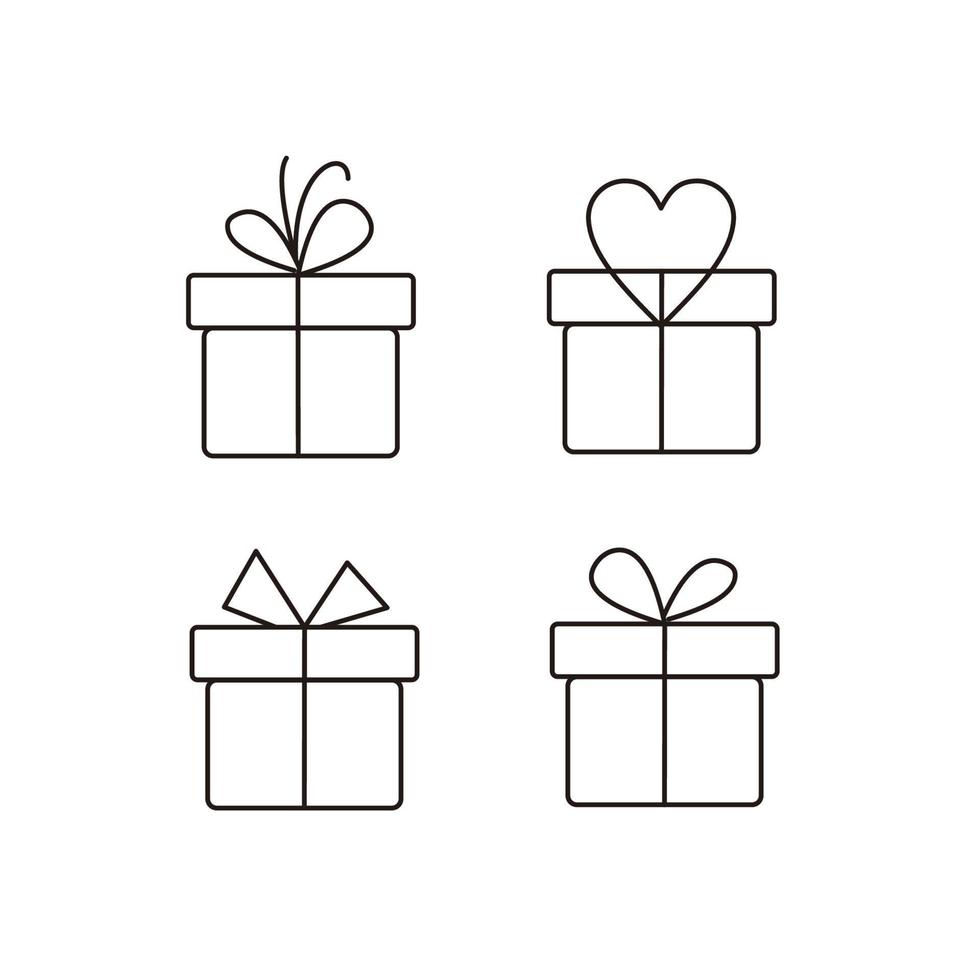 Gift box icon vector