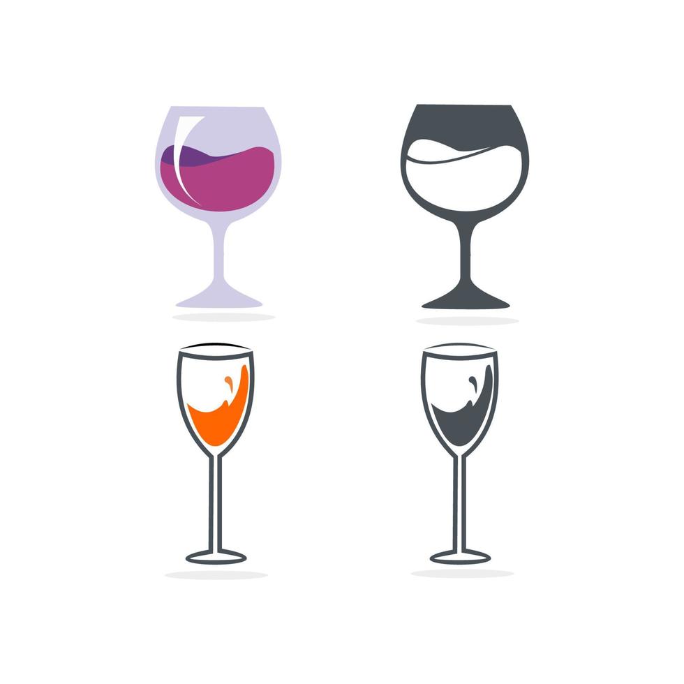 Drink alcohol beverage icons set vector