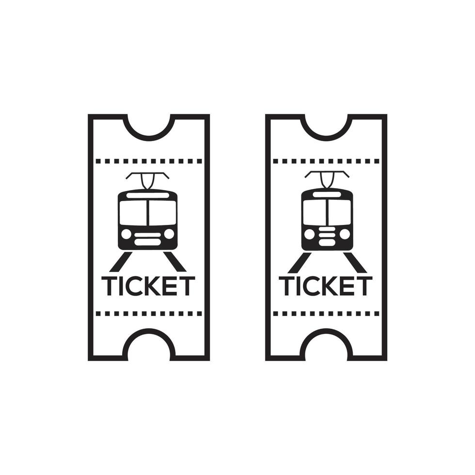 Train ticket icon with shadow vector