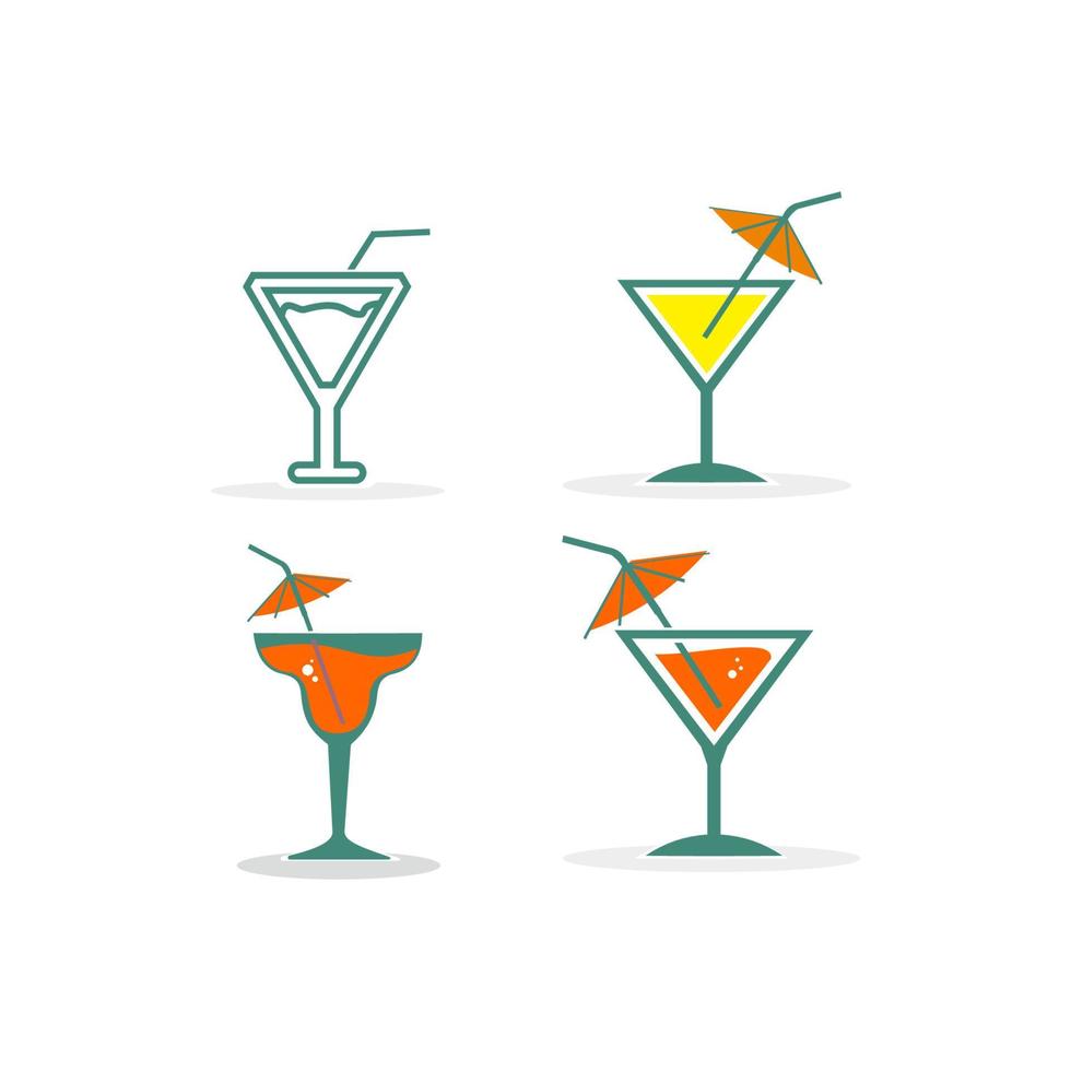 beber alcohol bebida conjunto de iconos vector
