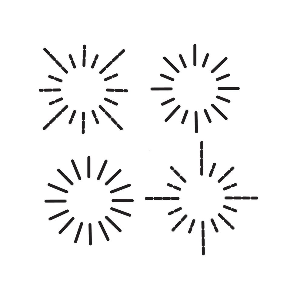 Sunflower set isolated, for cutting vector