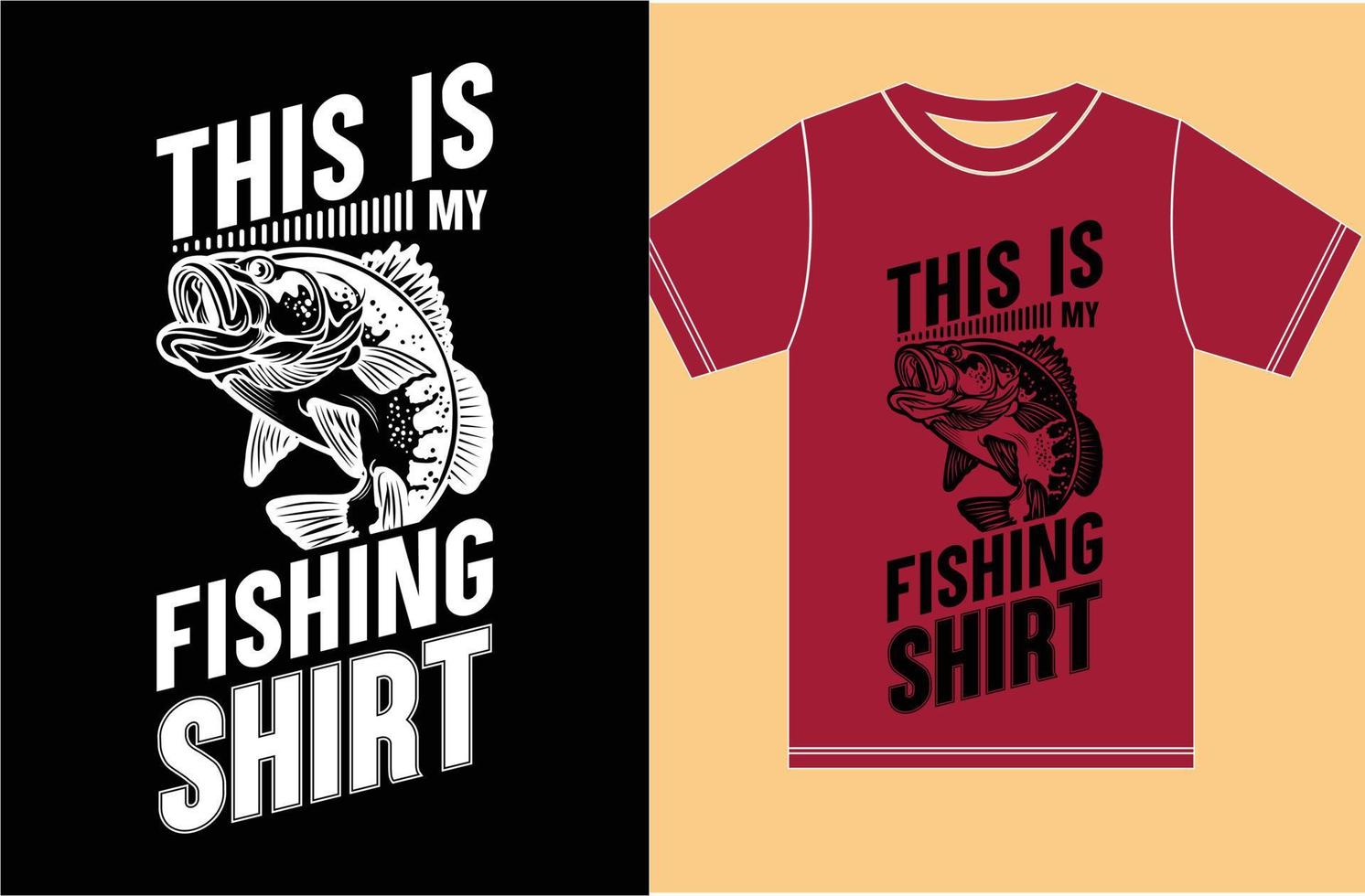 diseño de camisetas para amantes de la pesca. camiseta de pesca tipográfica. vector