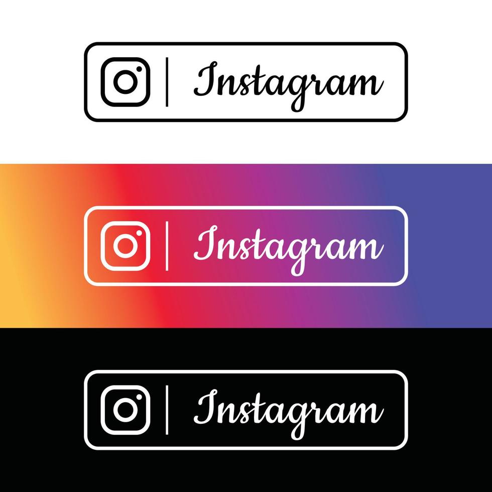 colección de iconos editoriales de instagram de redes sociales vector