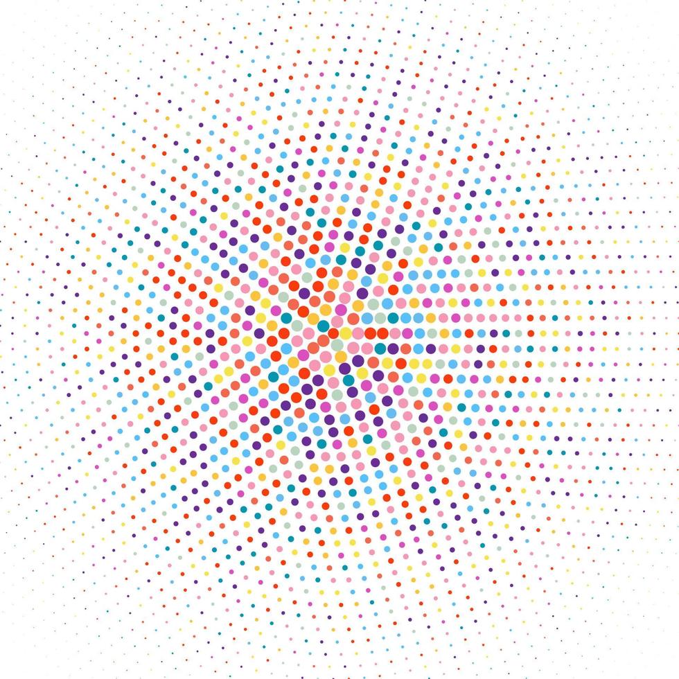 Vector colorful halftone circle. Vibrant and playful creative design element.