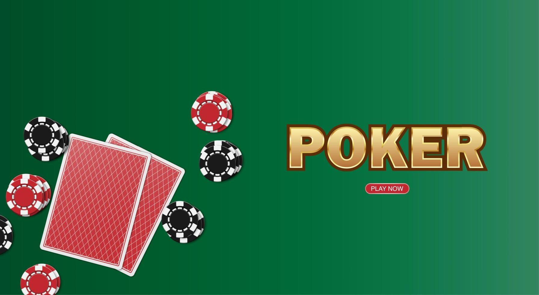 Poker game casiono online, web background template for internet, vector illustration