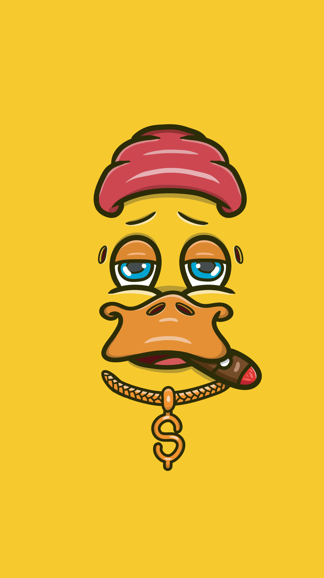 Cute Cartoon Yellow Duck Face With Relax Expression. Vector Poster Wallpaper  Background. 6418750 Vector Art at Vecteezy