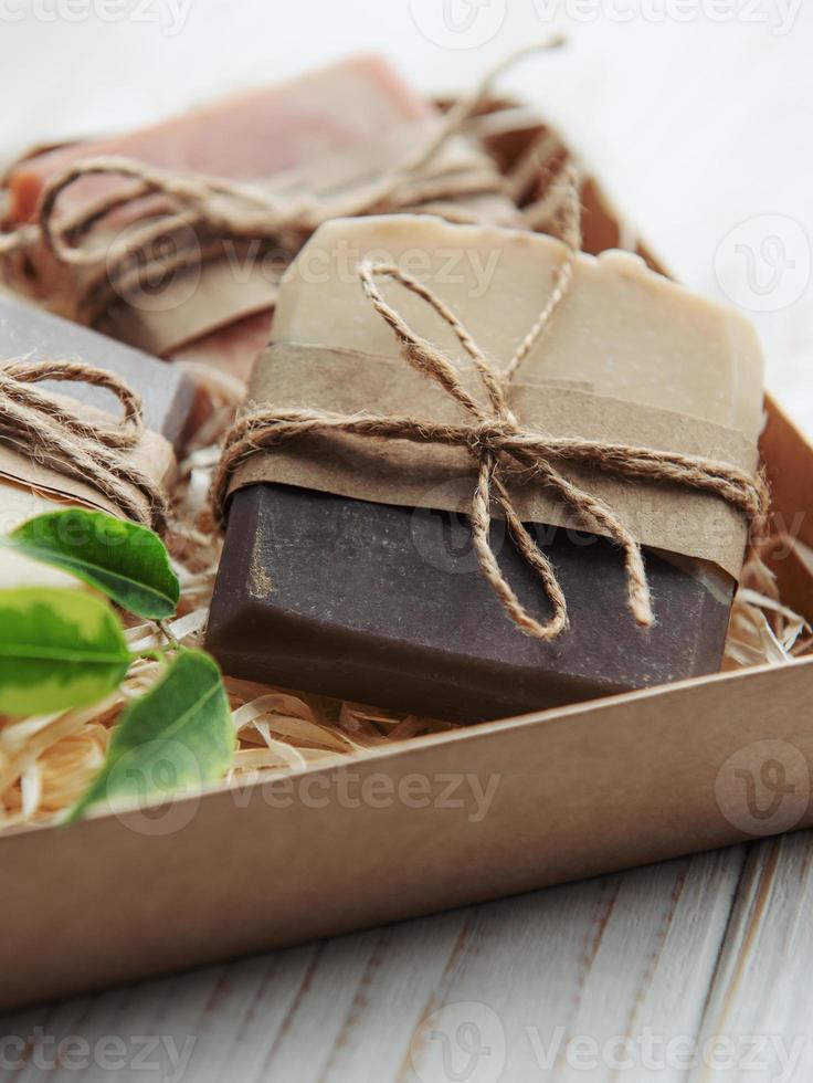 Handmade soap bars photo