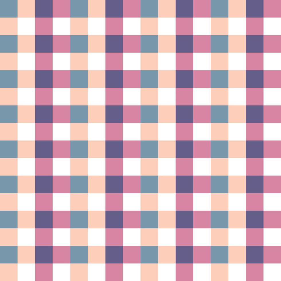 Seamless Colorful Checkered Flannel patterns of square for background. vector