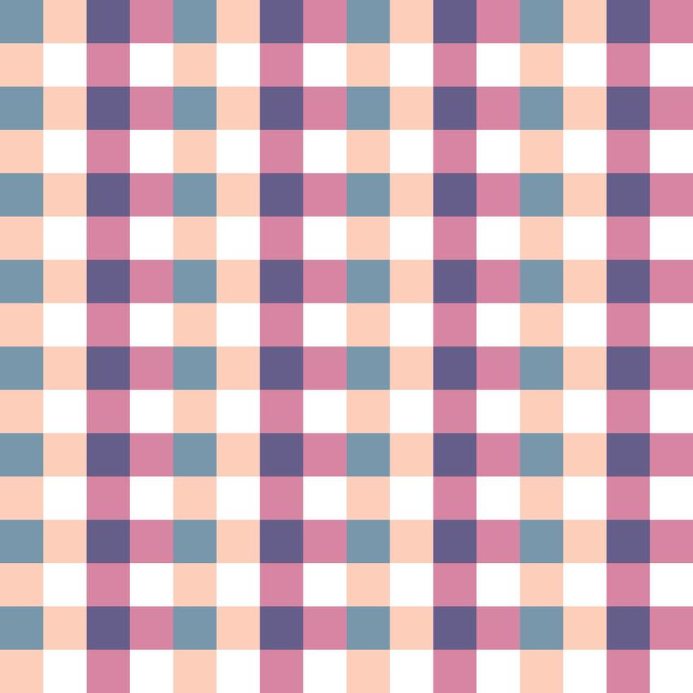 Seamless Colorful Checkered Flannel patterns of square for background. vector