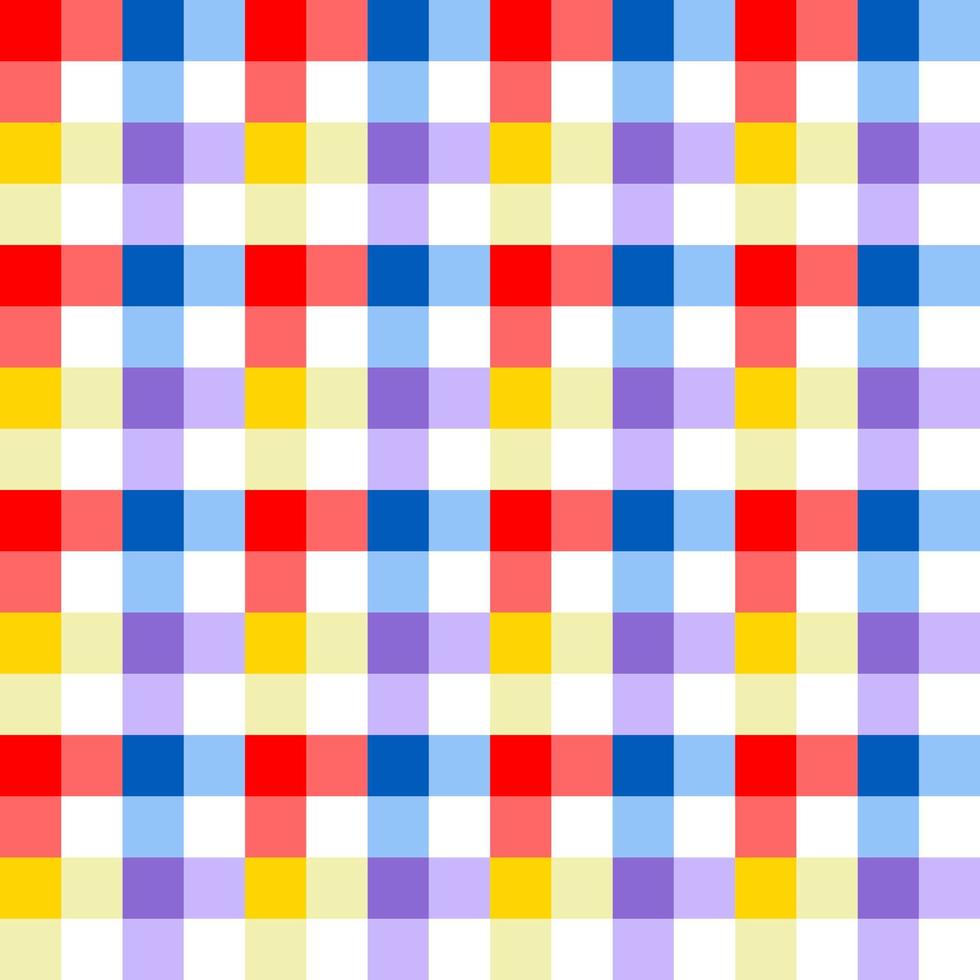 patrones de franela a cuadros de colores sin costuras de cuadrado para el fondo. vector