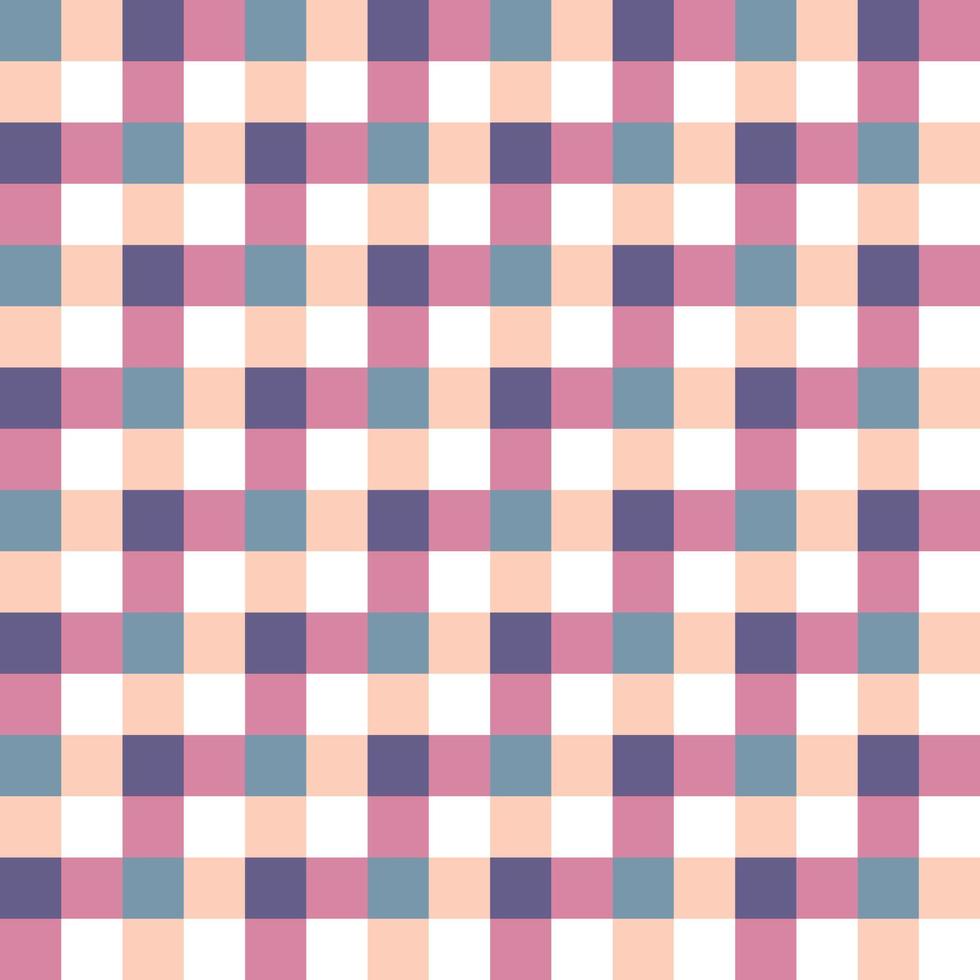Seamless Colorful Checkered Flannel patterns of square for background. vector