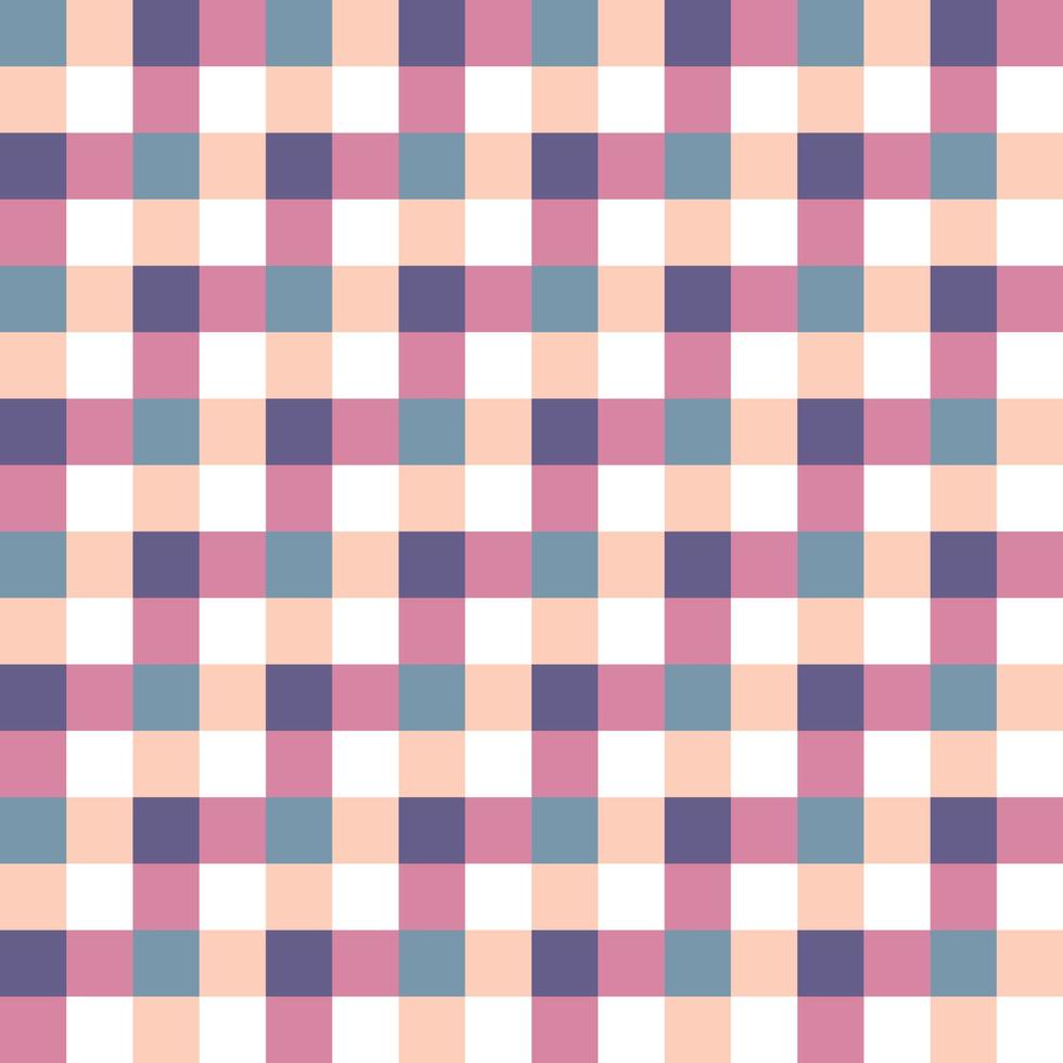 Seamless Colorful Checkered Flannel patterns of square for background. vector