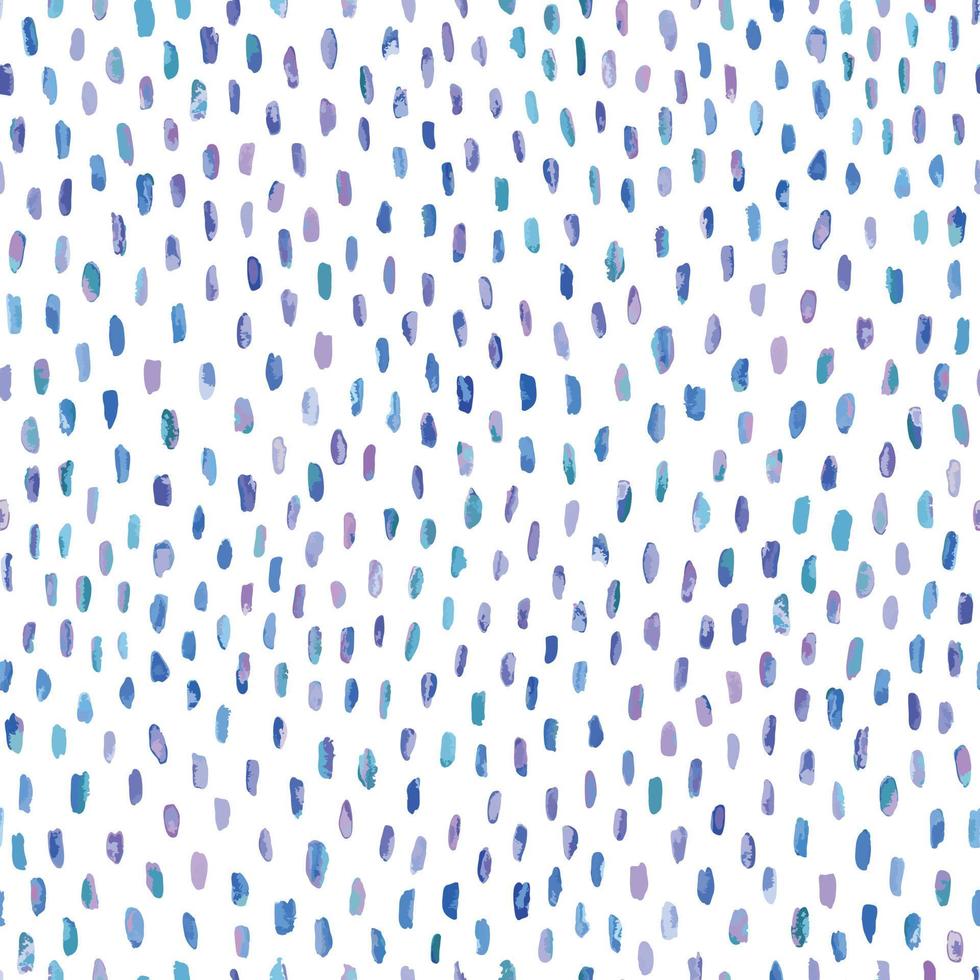 Watercolor vector pattern with brush strokes in different shades of neutral blue and grey. Seamless abstract hand painted background