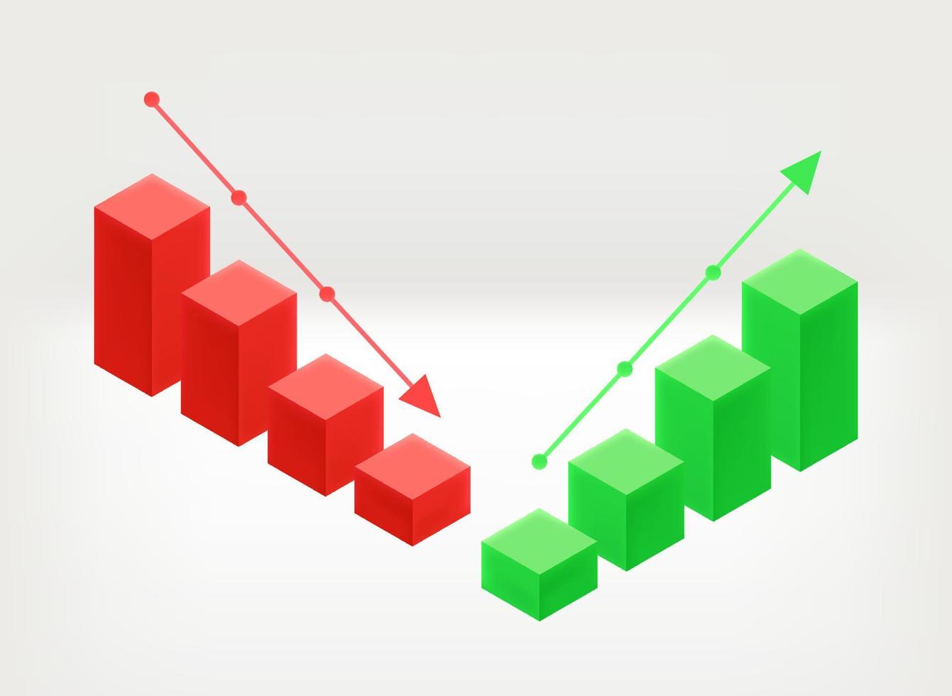 Business revenue report graphics. infographic 3d vector elements