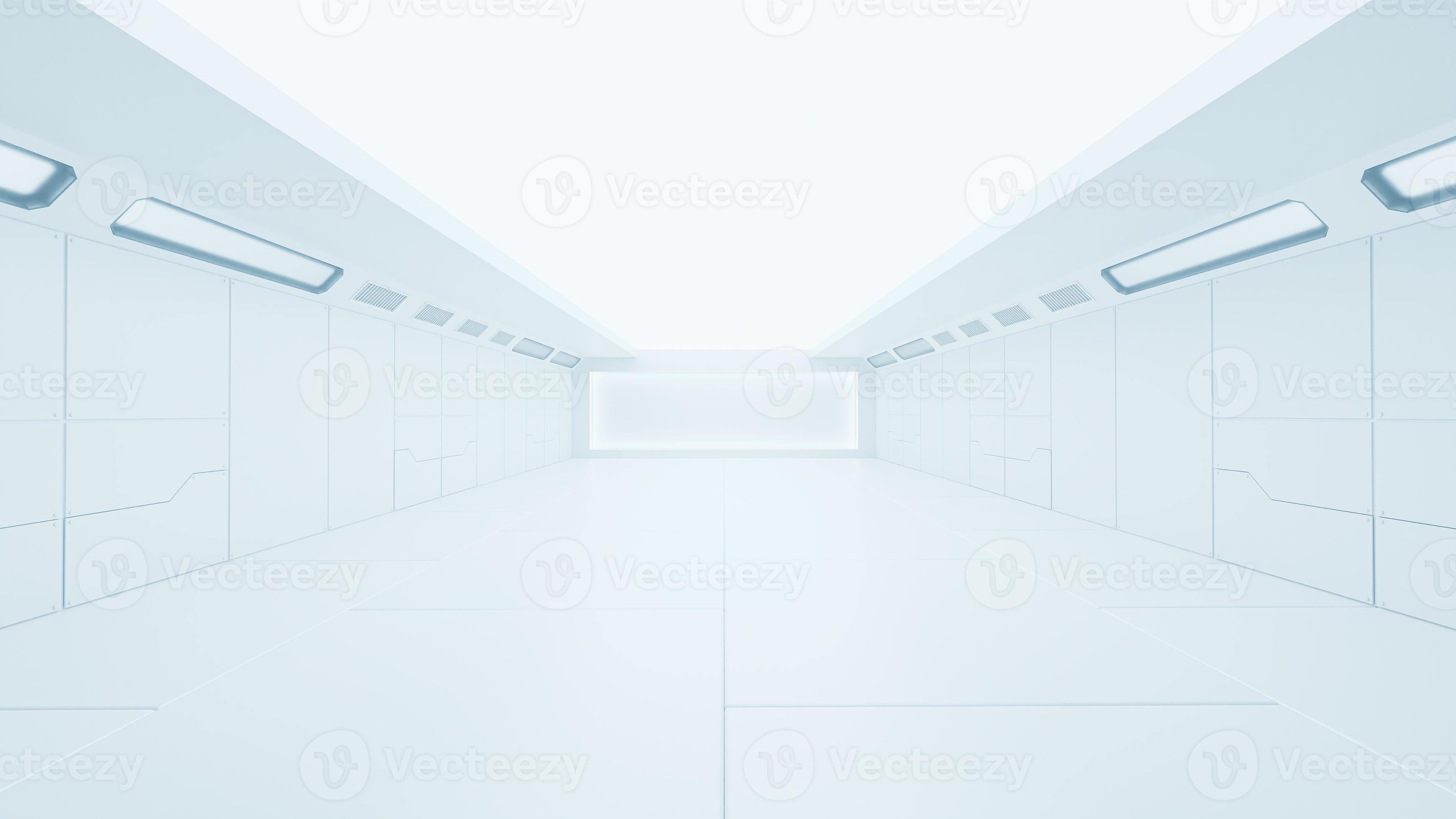 Scientific laboratory or empty white room. Technology background and