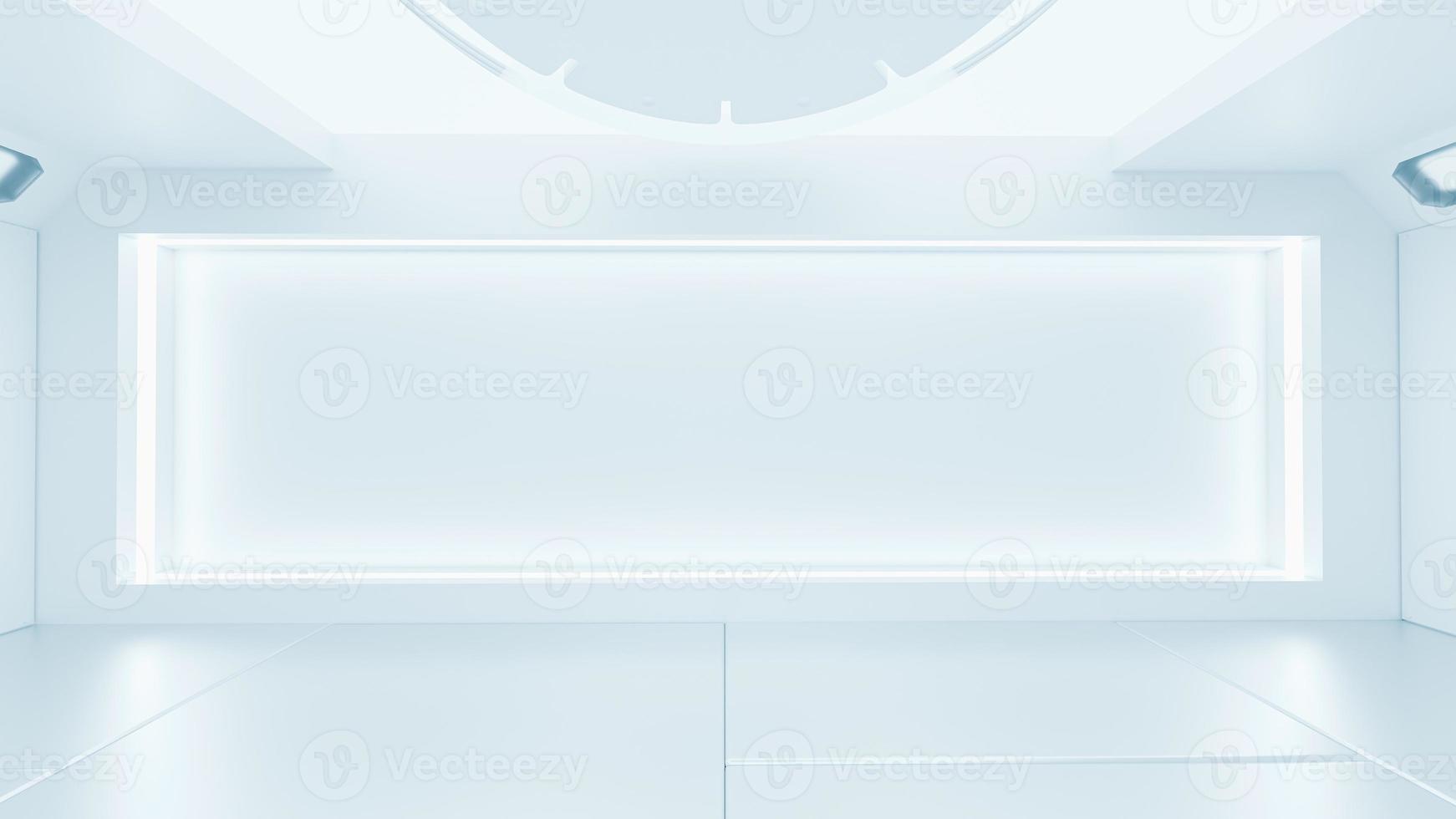 Scientific laboratory or empty white room. Technology background and