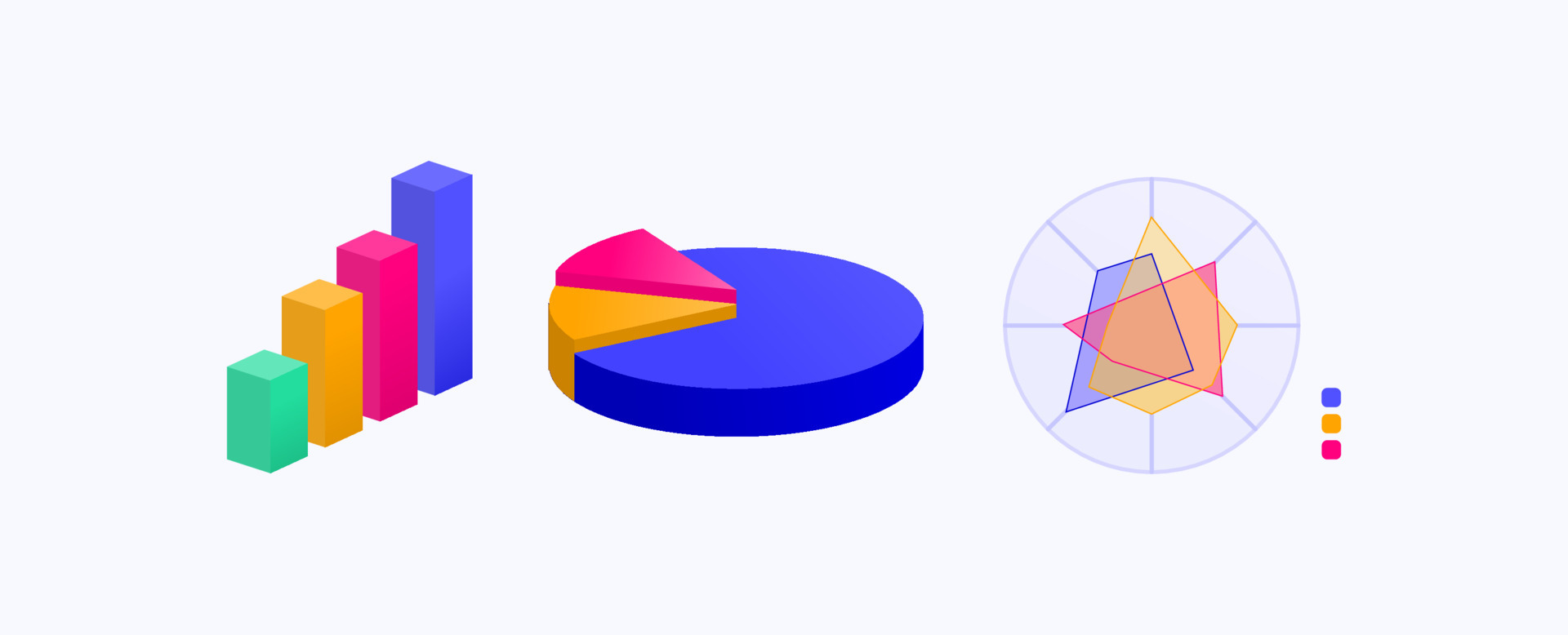 3D Graph Pie Chart Data Visualization Vector for Business Report and ...
