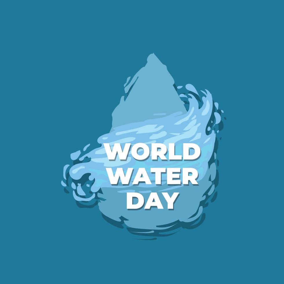 World Water Day Splash Water vector