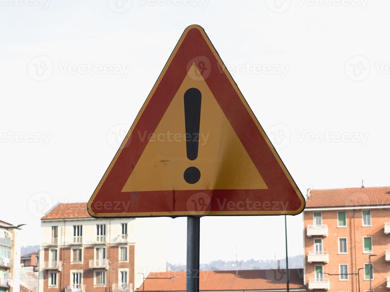 generic risk warning sign photo