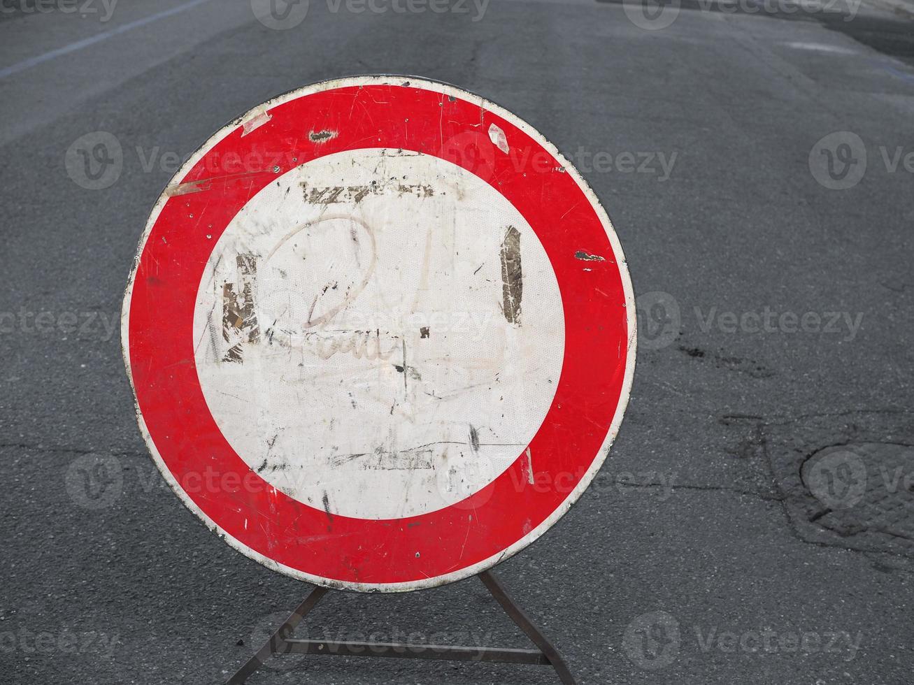no vehicles sign photo