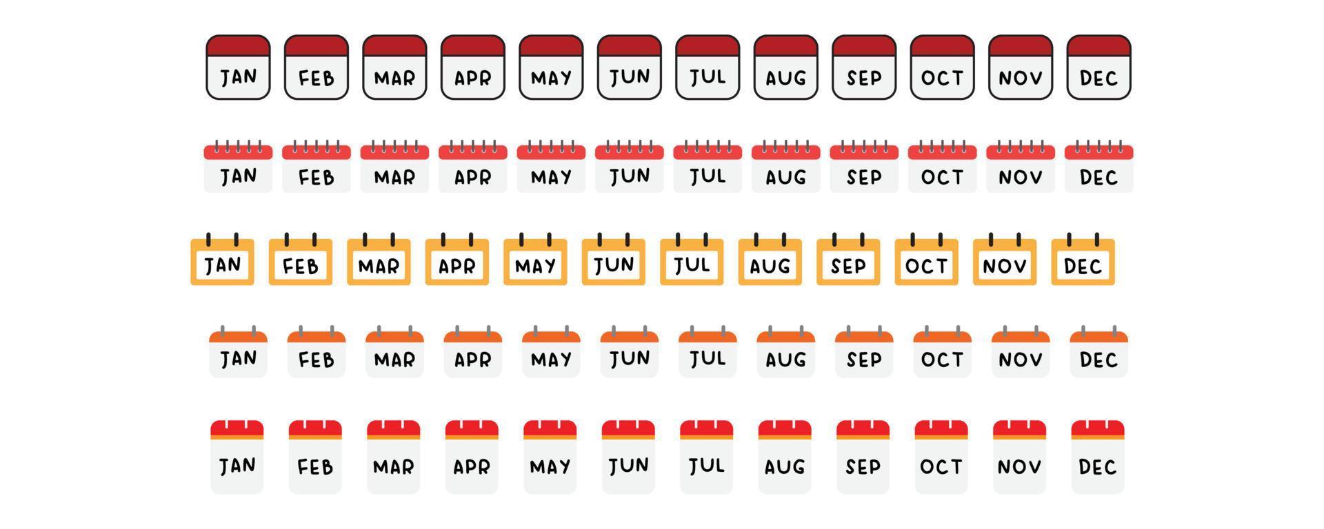 calendar month icon for website presentation symbol vector