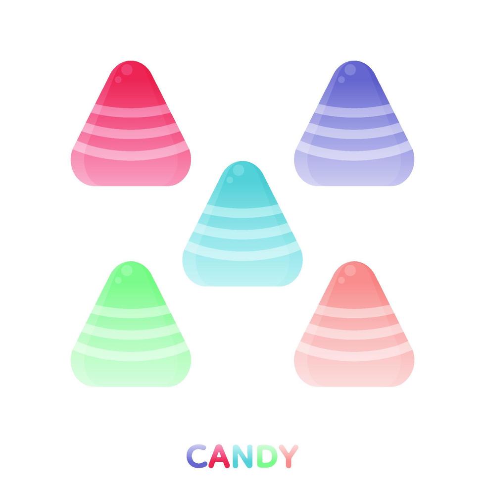 Set of Cute colourful candy, Vector, Illustration. vector