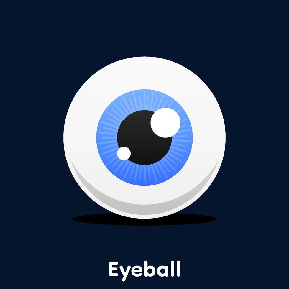 Cute eyeball element, Vector, Illustration. vector