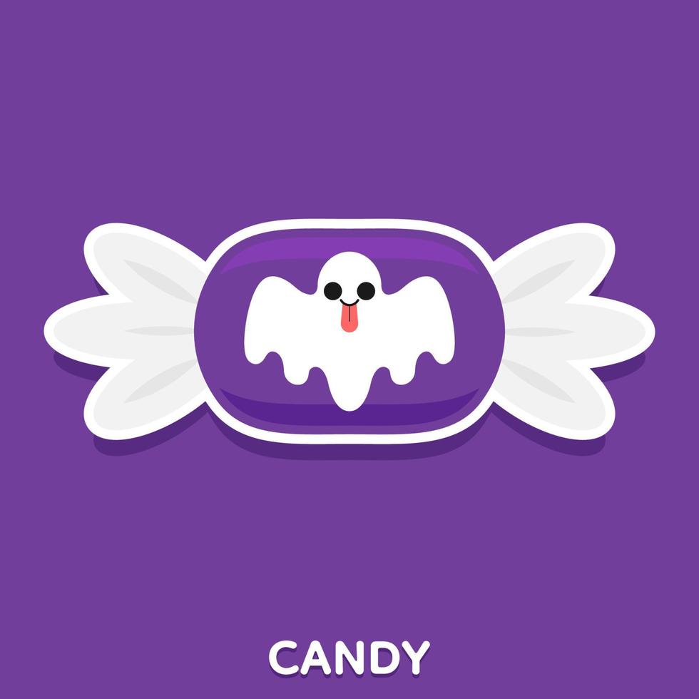 Cute Halloween candy, Vector, Illustration. vector