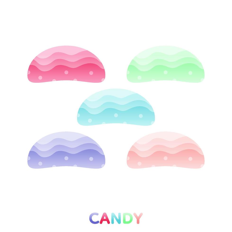 Set of Cute colourful candy, Vector, Illustration. vector