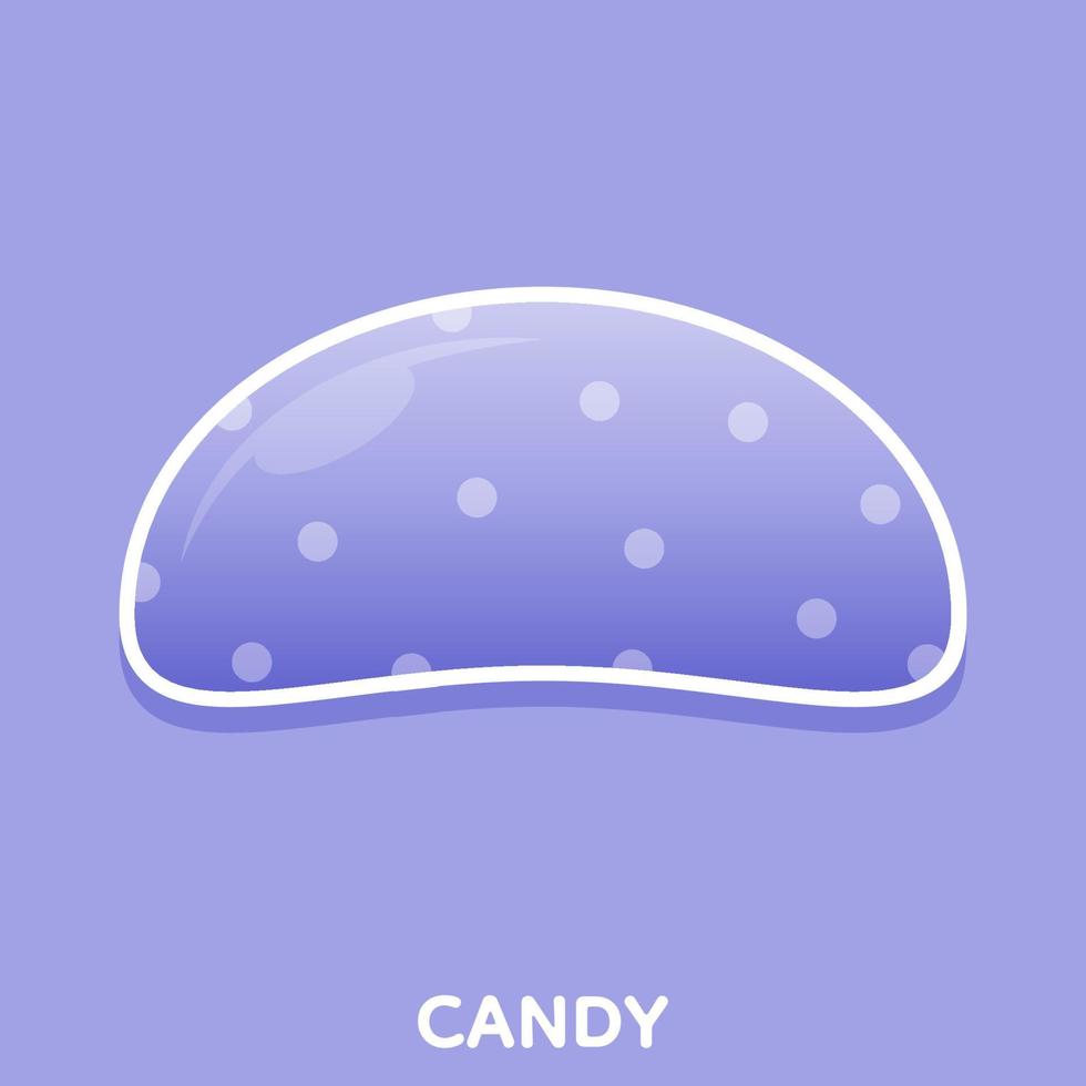 Cute purple candy, Vector, Illustration. vector