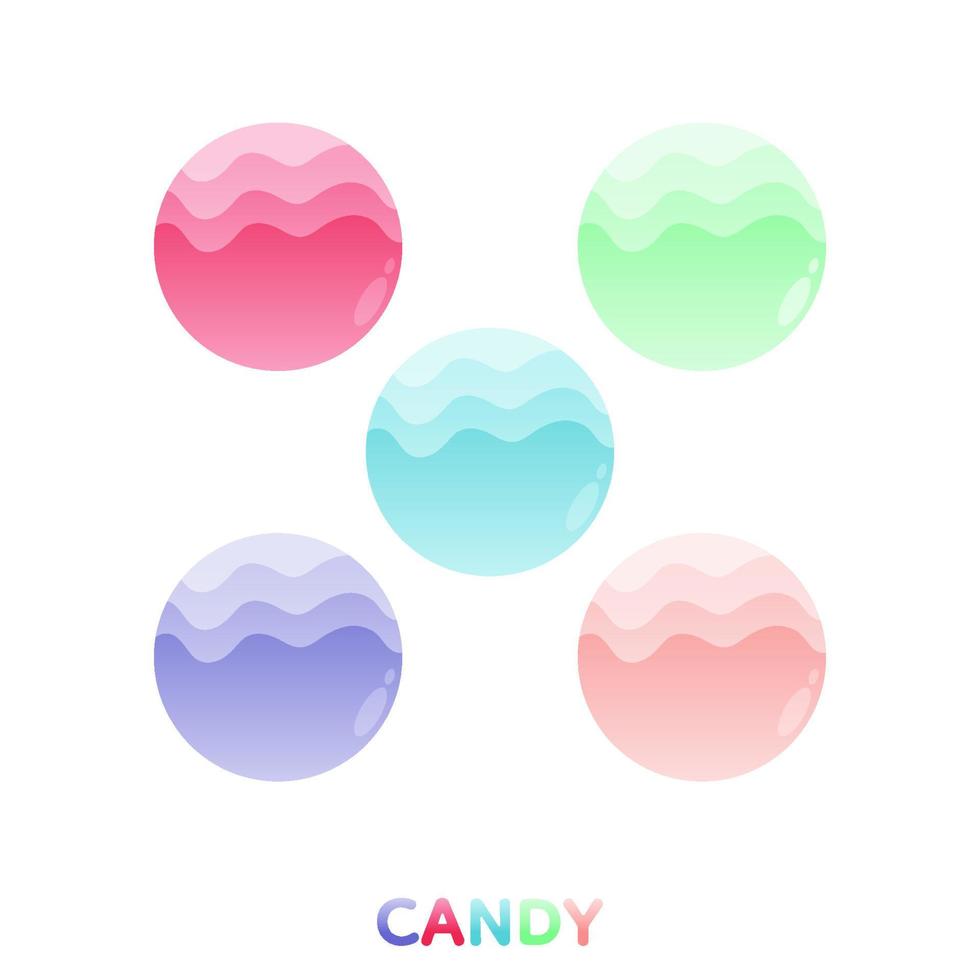 Set of Cute colourful candy, Vector, Illustration. vector