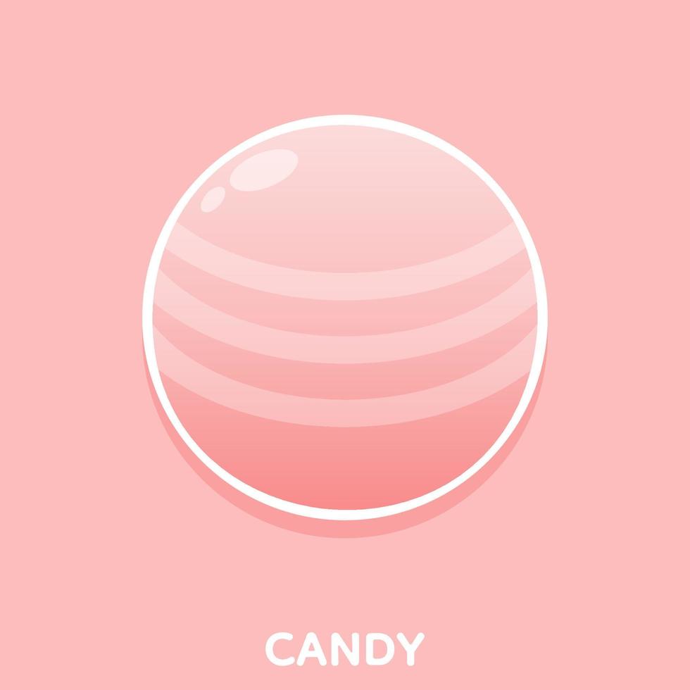 Cute peach colour candy, Vector, Illustration. vector